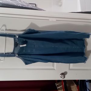 Ashley Stewart Denim Jumper Dress